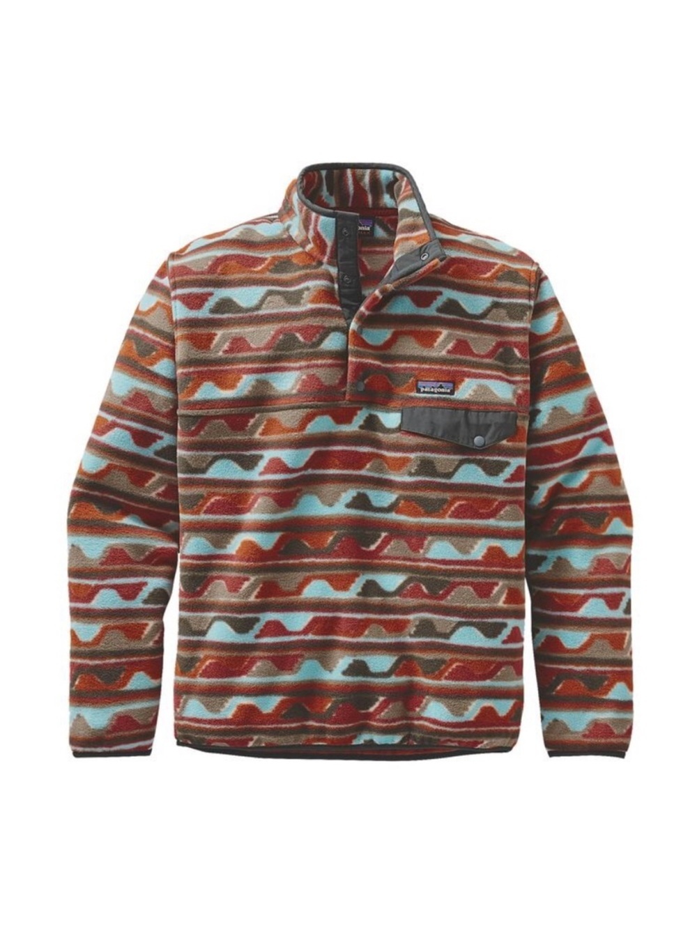 Patagonia Lightweight Synchilla Snap-T Pullover Delta Cinder Red Large Fleece - Picture 12 of 12